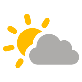 Nubes dispersas y claros